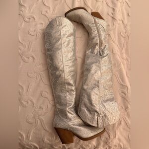 Knee High Dedazzled Cowboy Cowgirl Boots 6.5